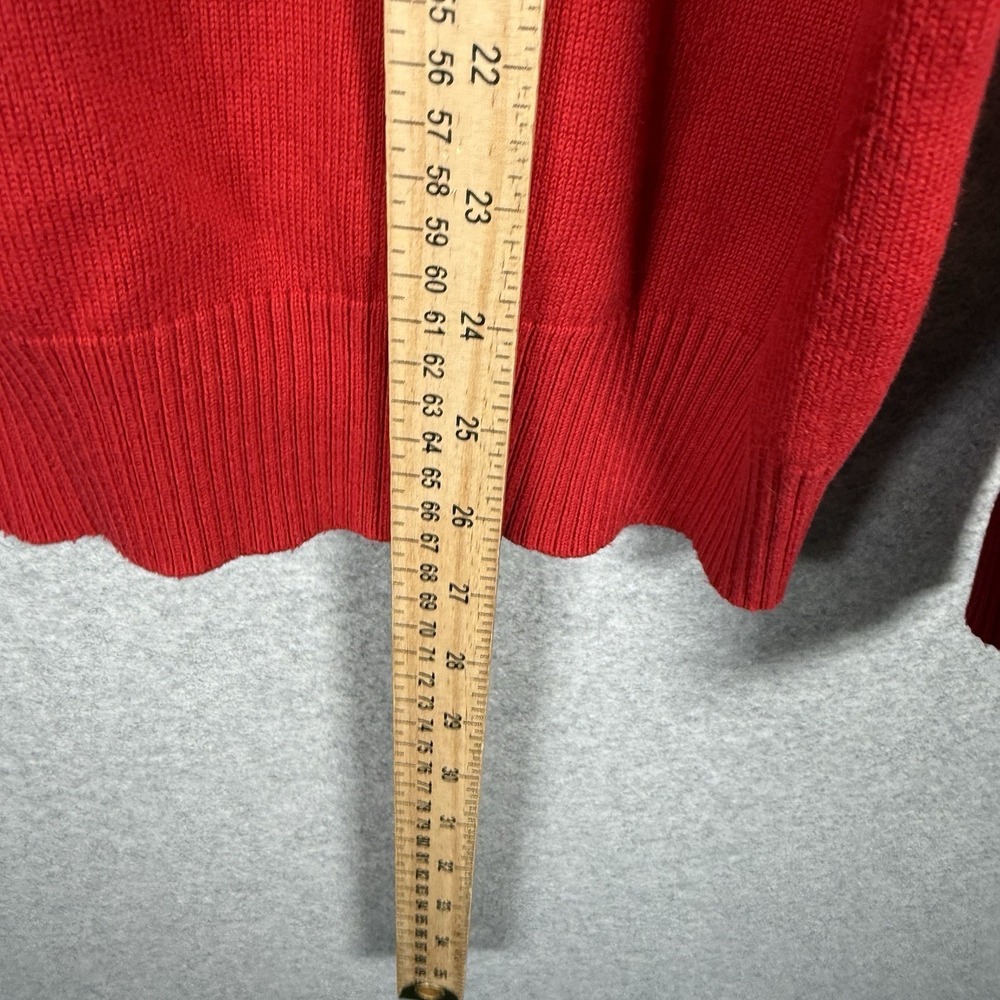 Queen of sparkles kansas city chief sweater womens XL red pullover v neck sequin - Picture 4 of 9